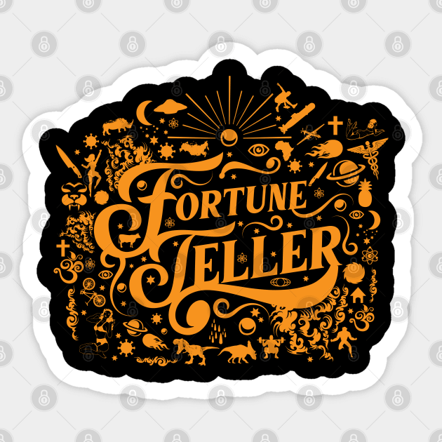 Vintage Fortune Teller Sticker by CTShirts